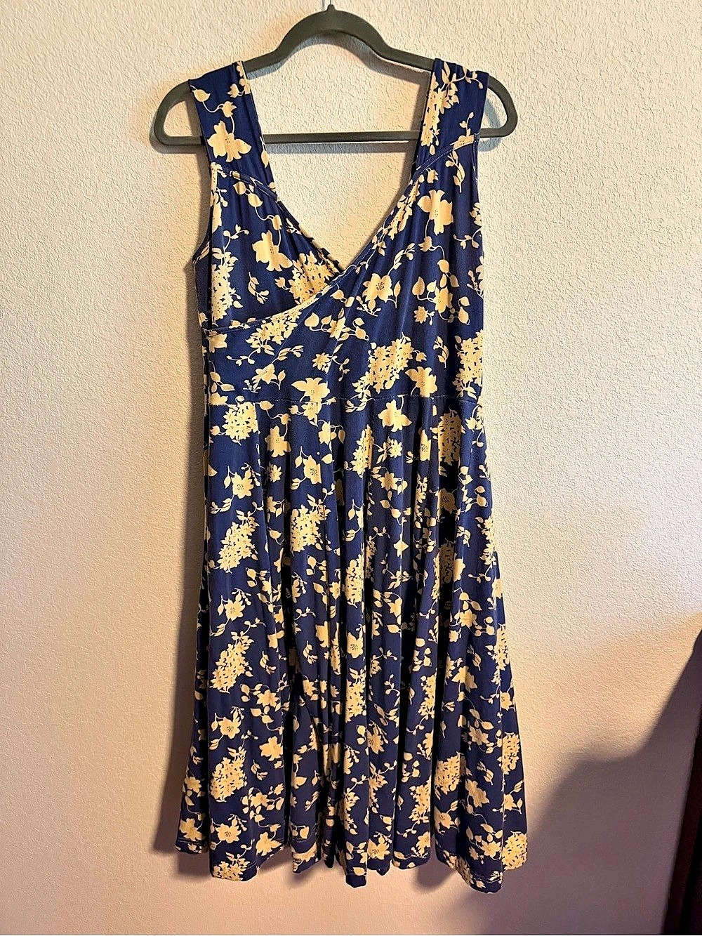 Effie's Heart Floral Maxi Dress in Blue & Yellow Size XL